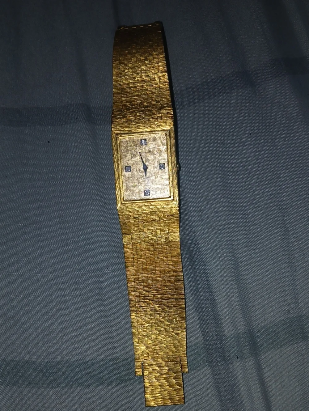 Wittanaur Gold Tone Textured Bracelet Watch